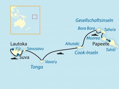 Reise in Hongkong, Von Fiji nach Tahiti (2021)
