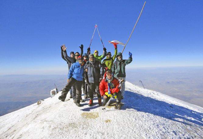 Reise in Türkei, Gipfelfoto auf dem Ararat