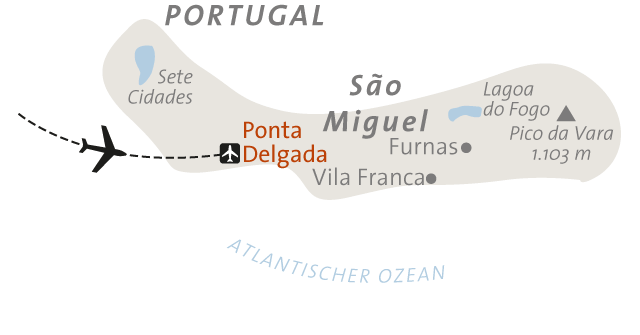 Reise in Portugal, Azoren - Sao Miguel für Alleinreisende Blaugrüne Symphonie im Atlantik