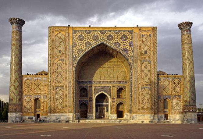 Reise in Usbekistan, Samarkand Registan Medrese Ulugbek