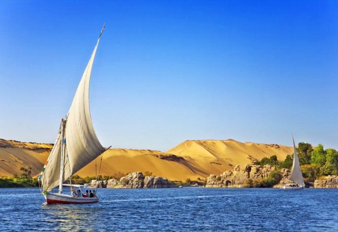 Reise in Ägypten, Felukenfahrt auf dem Nil