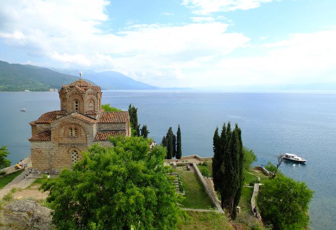 Reise in Albanien, St. Jovan Kanoe am Ohrid See