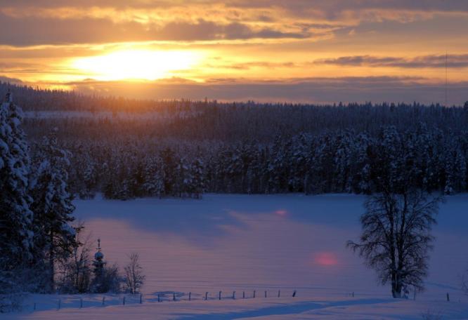 Reise in Schweden, Durch das winterliche Lappland