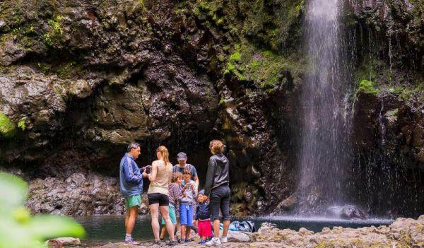 Reise in Portugal, Wasserfall Risco auf Madeira