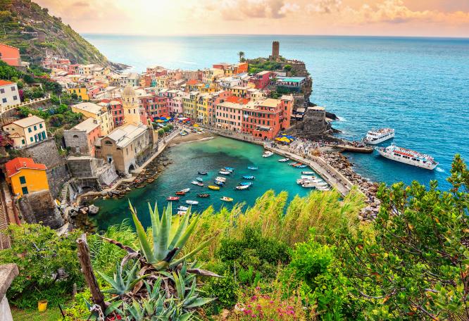 Reise in Italien, Cinque Terre Ausblick