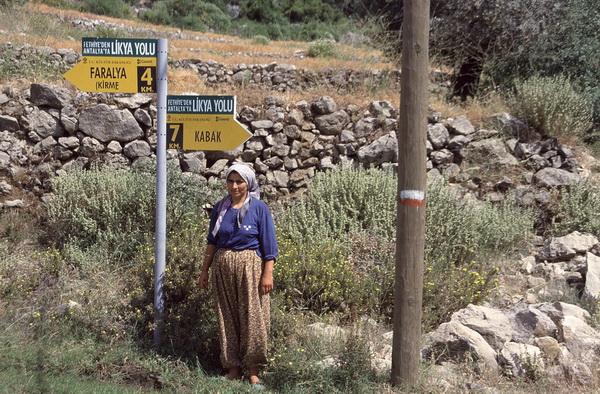 Reise in Türkei, Begegnung mit einer Bäuerin auf dem Lykischen Weg