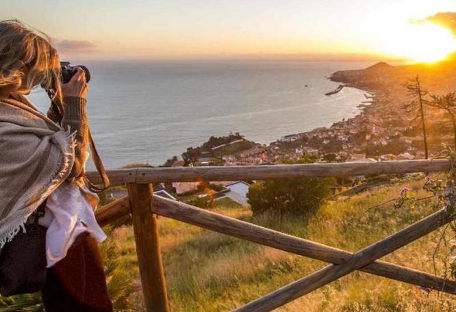 Reise in Portugal, Sonnenuntergang auf Madeira