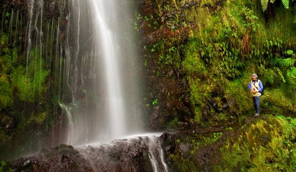 Reise in Portugal, Wasserfall auf Madeira