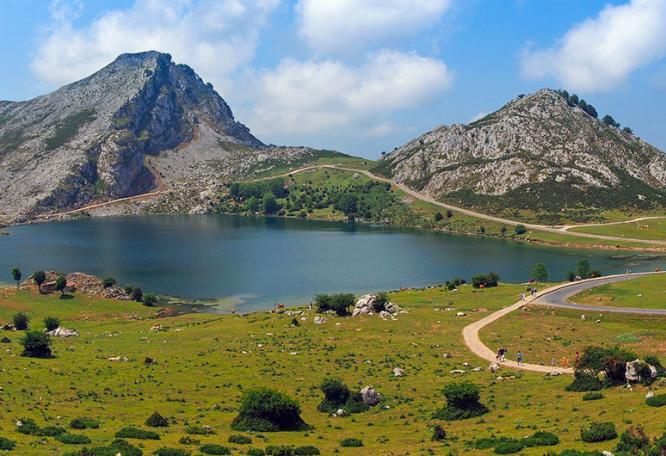 Reise in Spanien, Der Enol-See in Asturien, Spanien