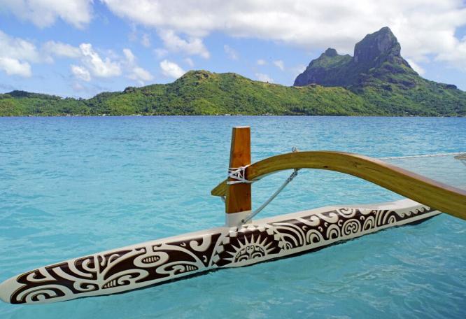 Reise in Französisch-Polynesien, In einer Lagune
