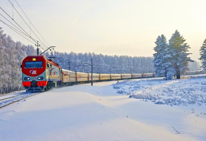 Reise in Russland, Winterzug von Murmansk nach St. Petersburg