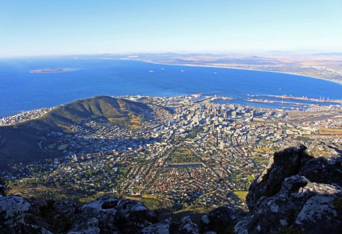 Reise in Südafrika, Blick über Kapstadt