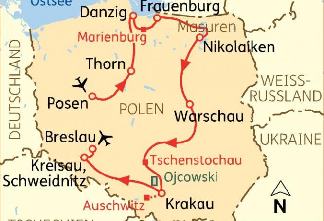 Reise in Polen, Polen：Höhepunkte