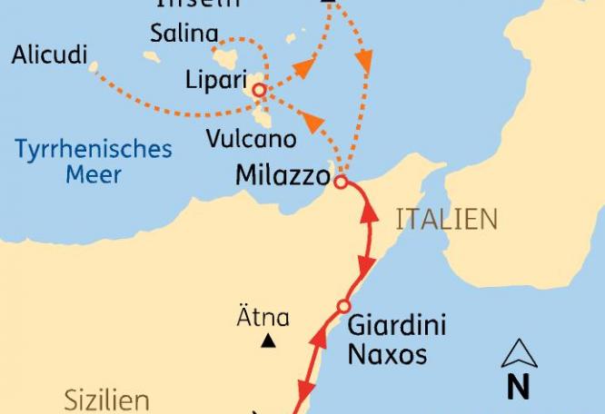 Reise in Italien, Sizilien & Äolische Inseln: Wandern