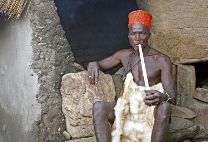 Reise in Benin, Priester und Orakel des Königs der Yom in Taneka