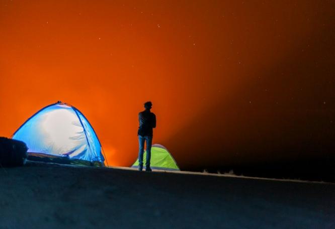Reise in Turkmenistan, Lichtphänomen in der Wüste