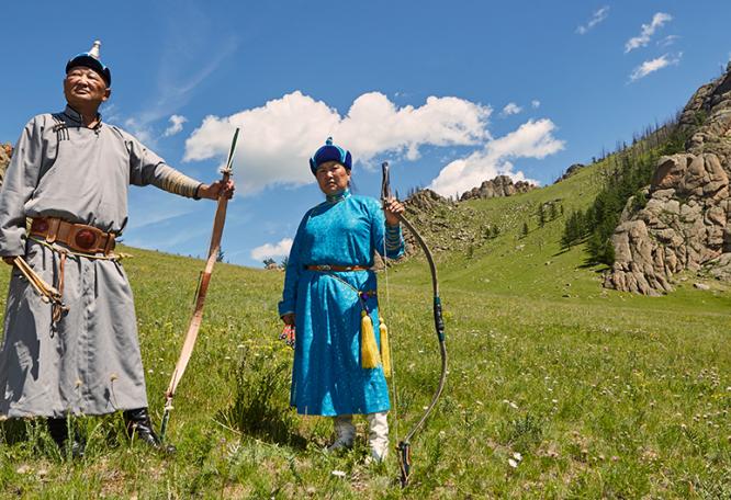 Reise in Mongolei, Traditionelle Bogenschützen, Mongolei