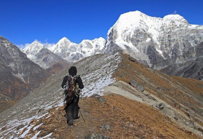 Reise in Nepal, Gipfelfreude am Yalung Ri (5630 m)