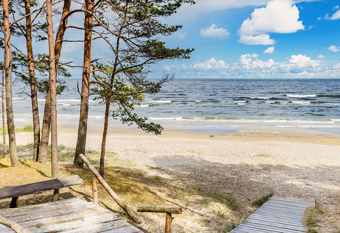 Reise in Estland, Strand von Jurmala, Lettland