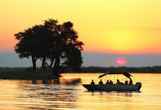 Reise in Botswana, Okavango-Delta von oben