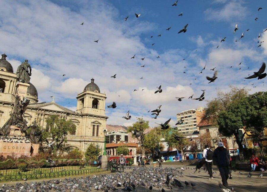 Reise in Bolivien, Plaza Murillo in La Paz