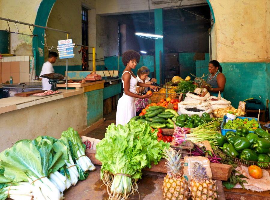 Reise in Kuba, Obst- und Gemüsemarkt in Havanna