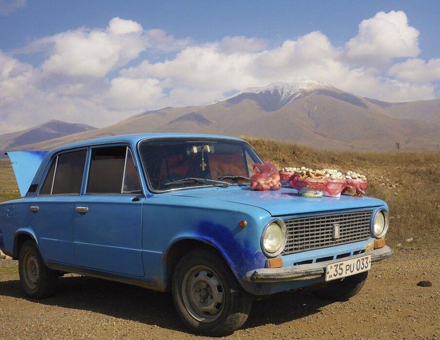 Reise in Armenien, Pilzverkauf im Armenischen Hochland