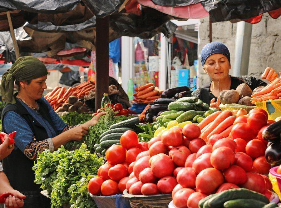 Reise in Georgien, Markttreiben in Telawi