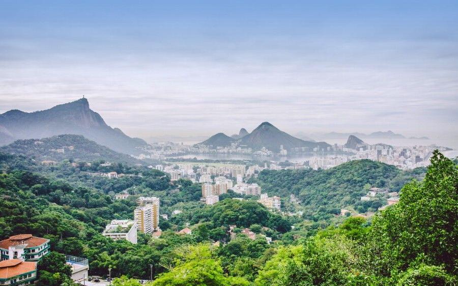 Reise in Brasilien, Blick von Rocinha auf Rio de Janeiro