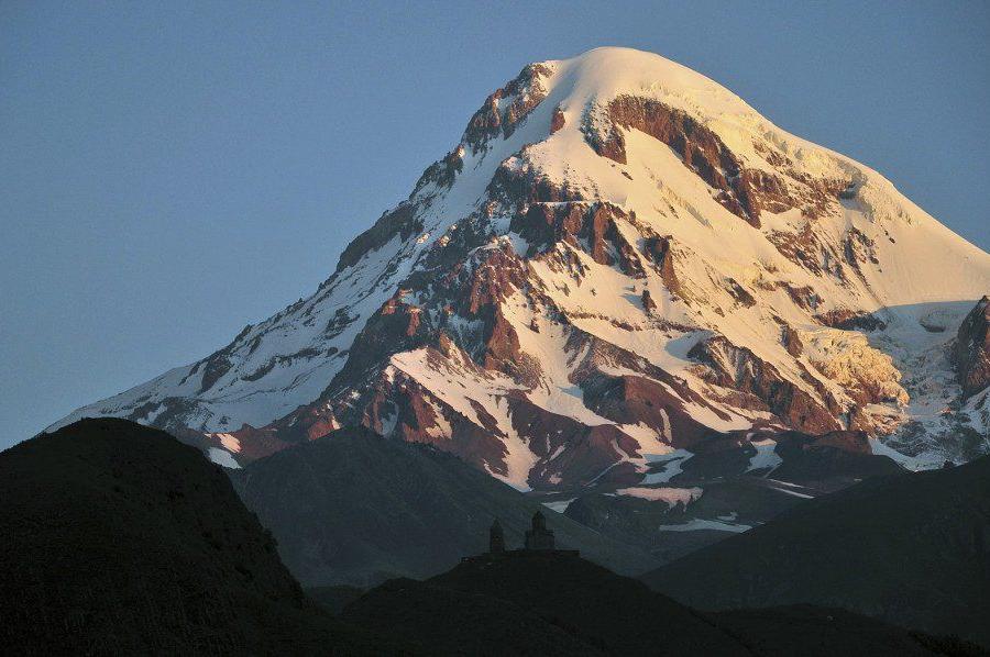 Reise in Georgien, Gruppe an der Flanke des Elbrus-Westgipfels
