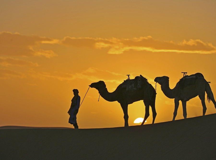 Reise in Marokko, Abendstimmung in der Wüste