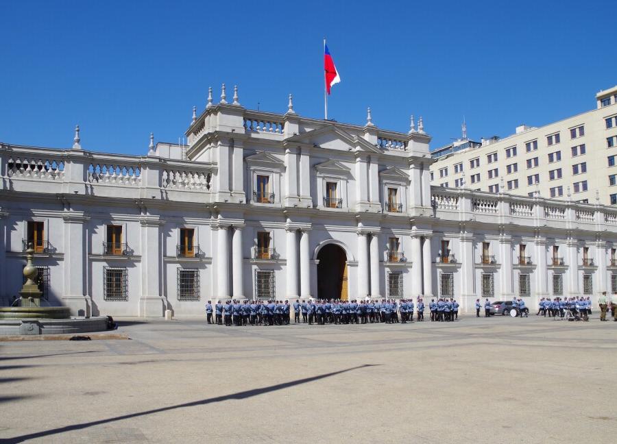 Reise in Chile, Palast La Moneda in Santiago de Chile