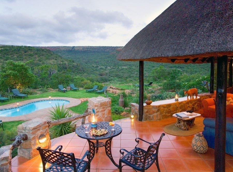 Reise in Südafrika, Blick von Terrasse der Iketla Lodge