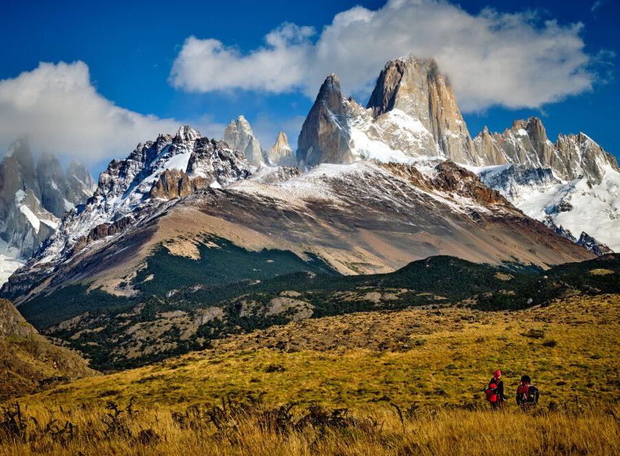 Reise in Argentinien, Das beeindruckende Bergmassiv im Nationalpark Los Glaciares mit dem markanten Fitz Roy
