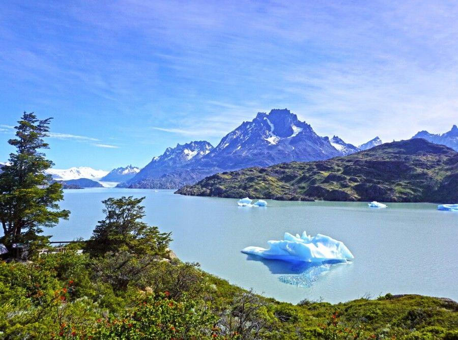 Reise in Argentinien, Eisberge des Grey-Gletschers im Nationalpark Torres del Paine
